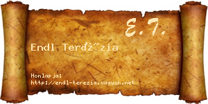 Endl Terézia névjegykártya
